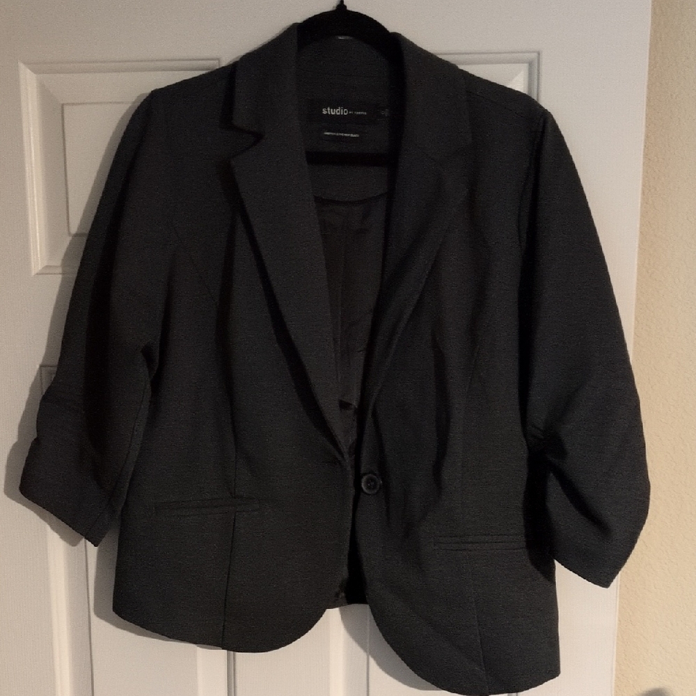 Torrid Studio 1940 Charcoal Gray Textured Women's Blazer
